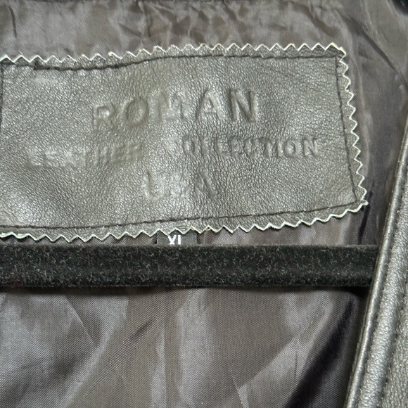 Roma Leather Vintage Men’s Motorcycle Vest size  XL - Picture 3 of 5